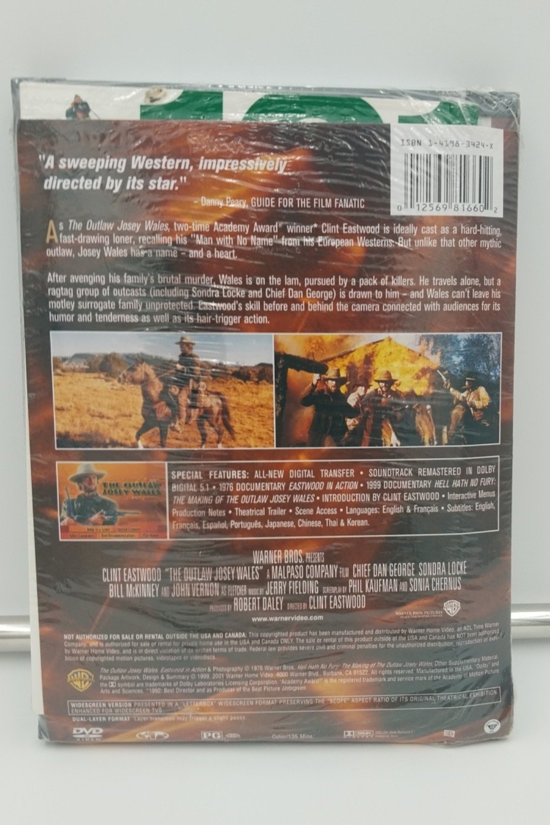 The Outlaw Josey Wales 1976 (DVD, 1999) Clint Eastwood, Snapcase NEW SEALED