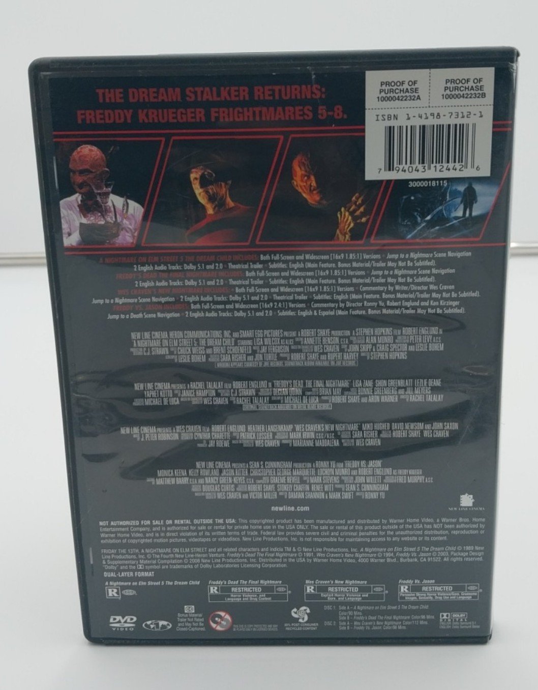 4 Film Favorites Nightmare on Elm Street 5-8