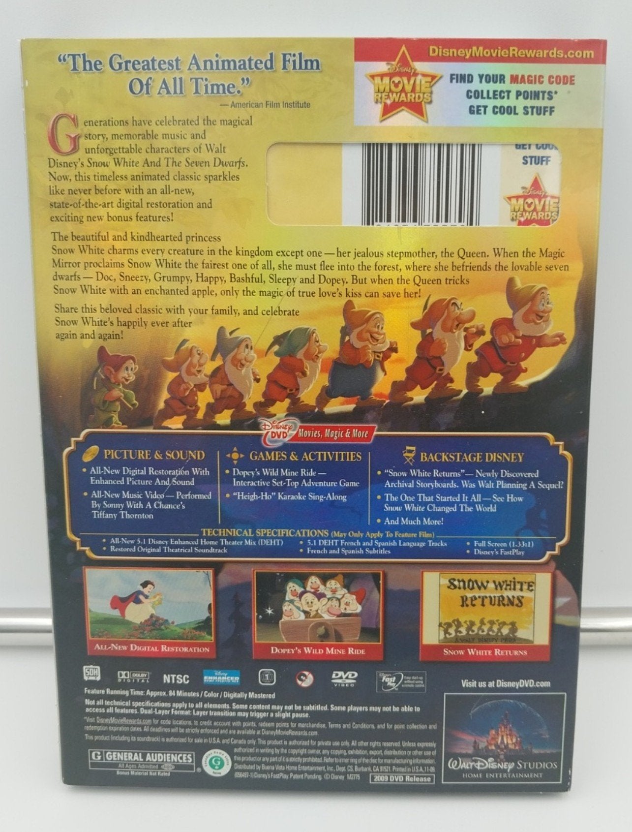 Snow White and the Seven Dwarfs DVD NEW SEALED